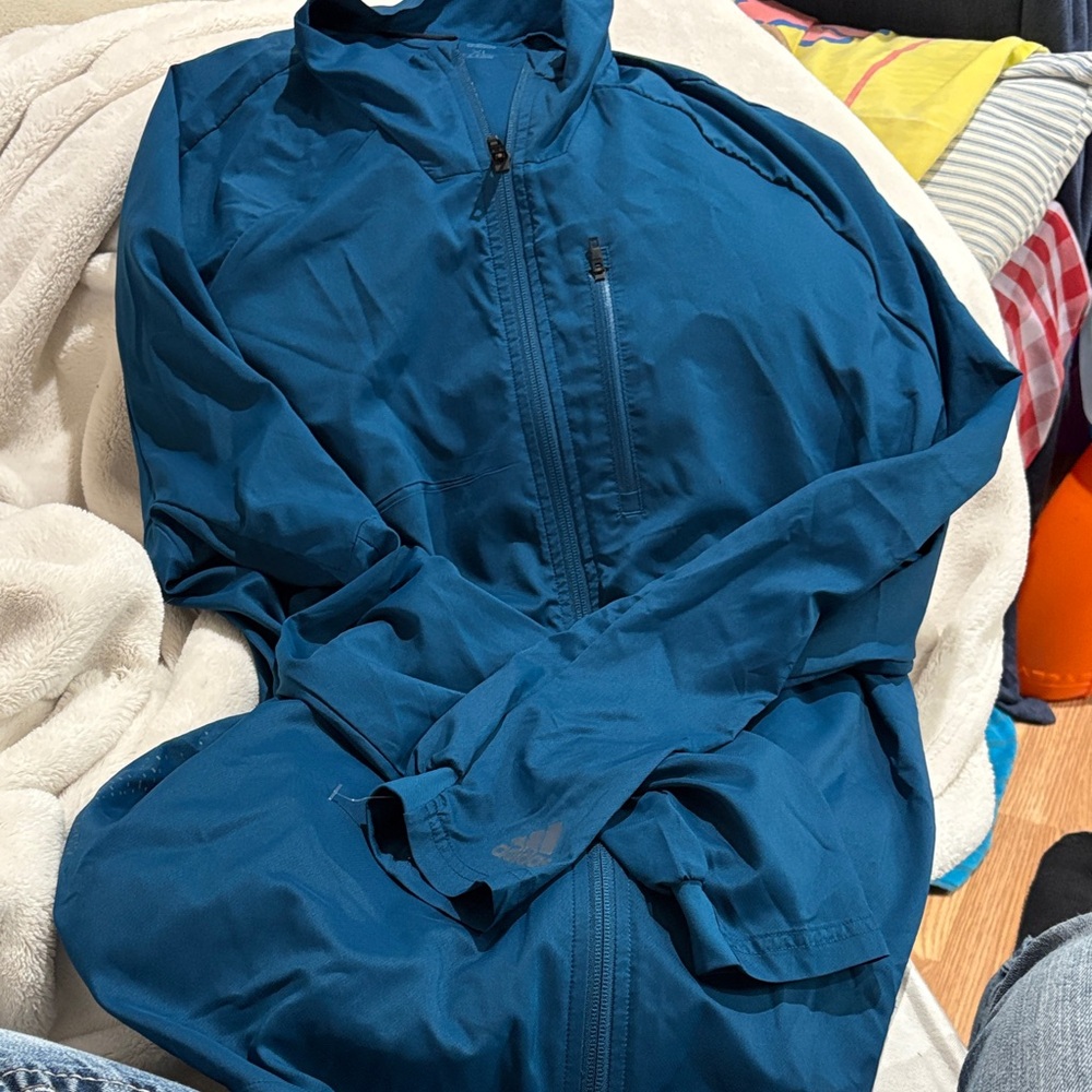 Adidas Teal Windbreaker Jacket
